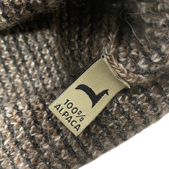 Peruvian Link Alpaca Collection Brown Henley Sweater M 100% Alpaca Knit Pullover - Picture 6 of 9